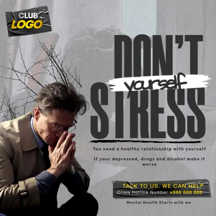 Plantilla de Don`t Stress Yourself | PosterMyWall